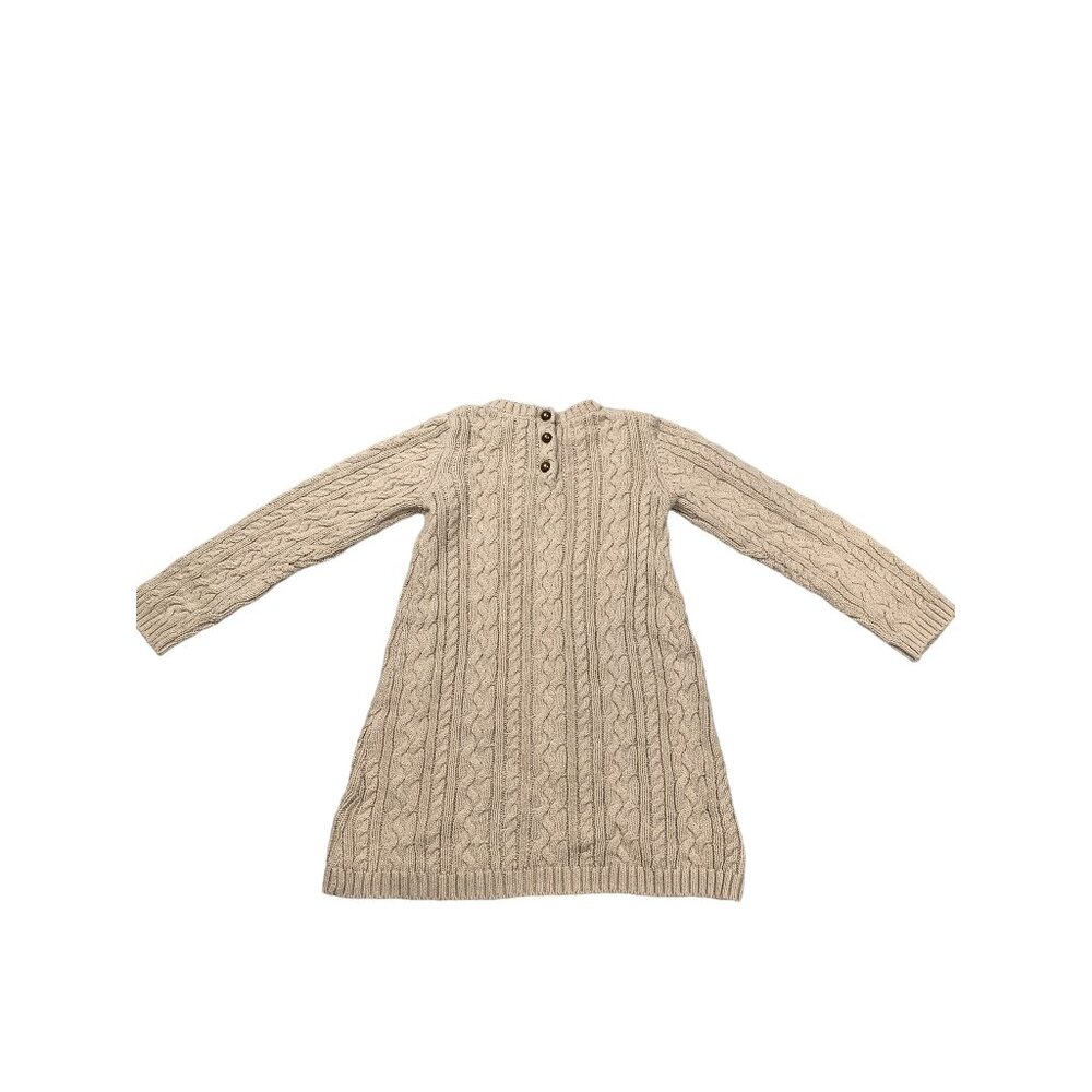 Rachel Zoe Cable Knit Sweater Dress 3T Cotton/Acrylic Beige/Tan